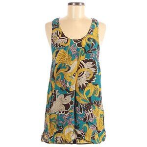 Karen Zambos 100% Silk Boho Print Nicole Richie Mini Dress / Tunic Top S